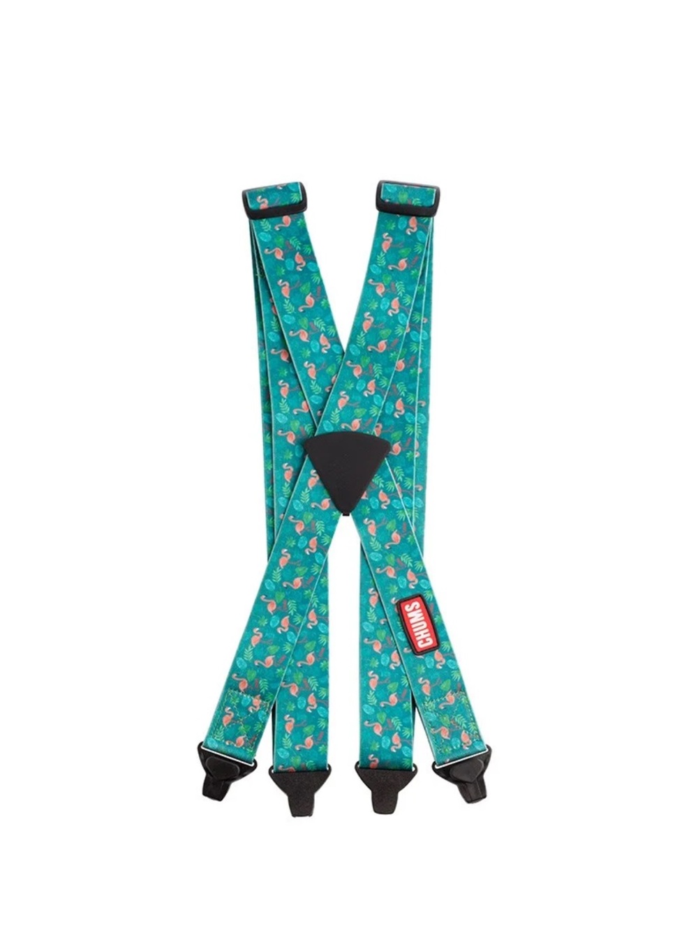 Chums ski Kids Teal Flamingo Print Suspenders